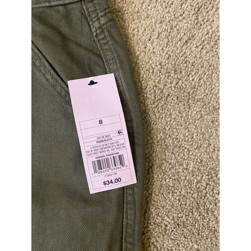 Wild Fable Mid-Rise Wide Leg Baggy Cargo Pants Camo Green Women’s Size 8 - Picture 2 of 16